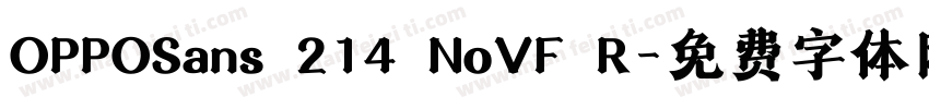 OPPOSans 214 NoVF R字体转换
